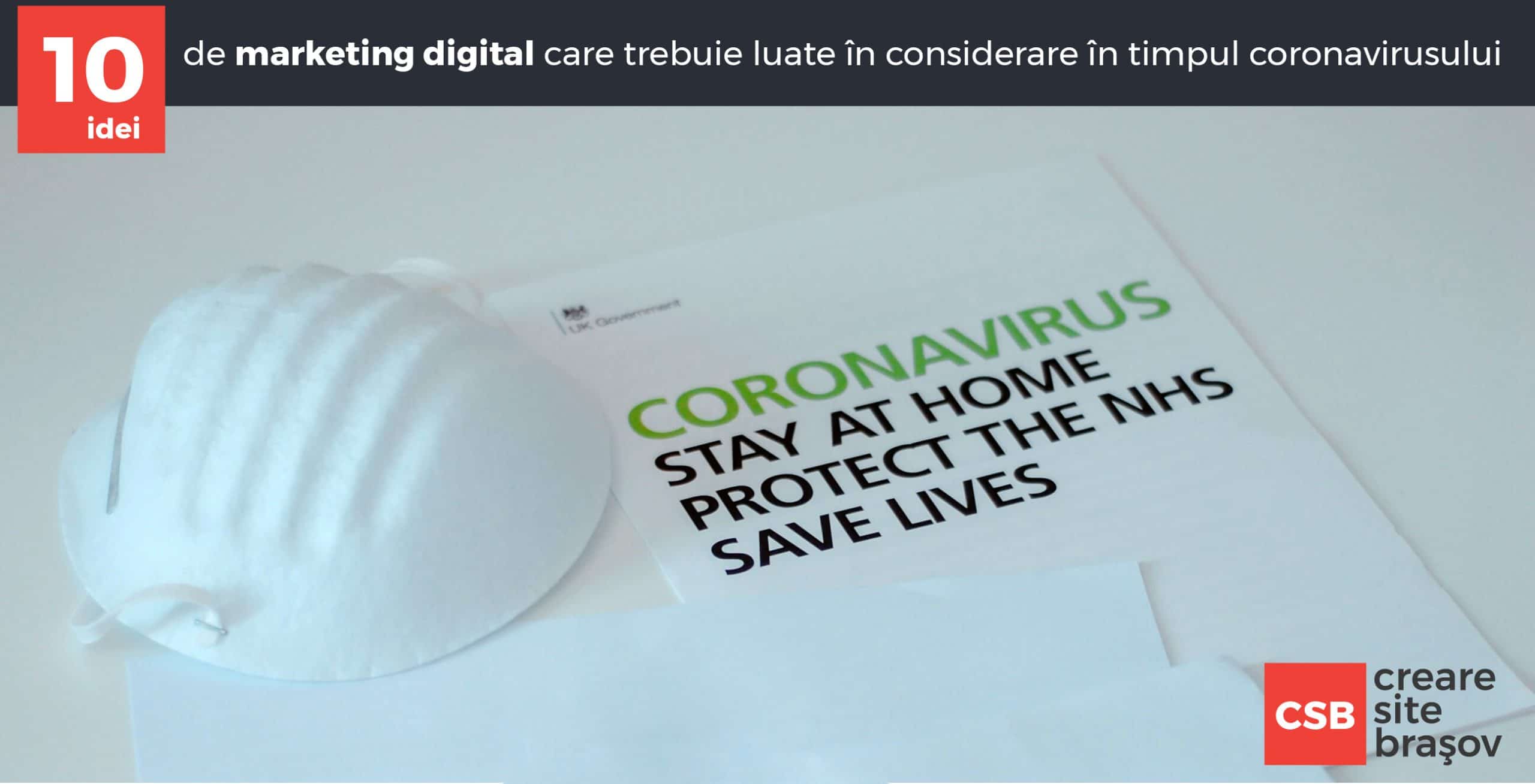 10 idei de marketing digital care trebuie luate în considerare în timpul coronavirusului